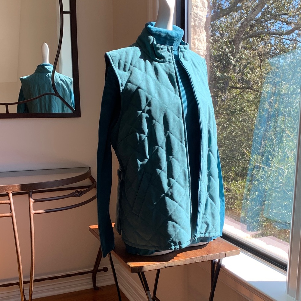 Orvis Vibrant Blue Turtleneck Sweater & Matching Orvis Vest